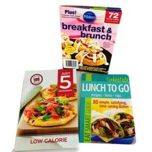 3 Cookbooks Breakfast Lunch Cooking Recipes